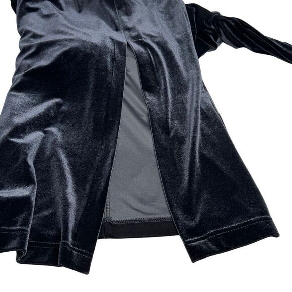 Signature by Robbie Bee vintage black long sleeve velvet evening dress size 4 pe - Picture 8 of 9